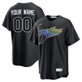 Custom Tampa Bay Rays Devil Rays Jersey - Black